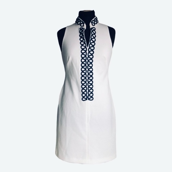 Crisp Embroidered V-neck Vacation Beach Boating Nautical Coastal - Picture 3 of 13